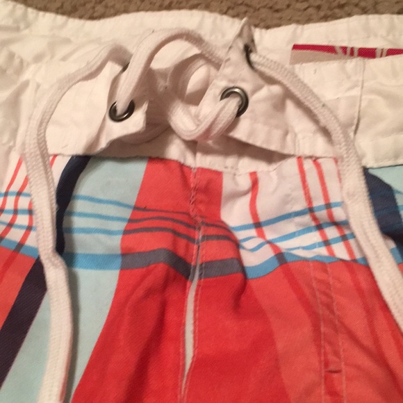 Red Camel Plaid Swim Trunks Size 38 - Picture 3 of 6
